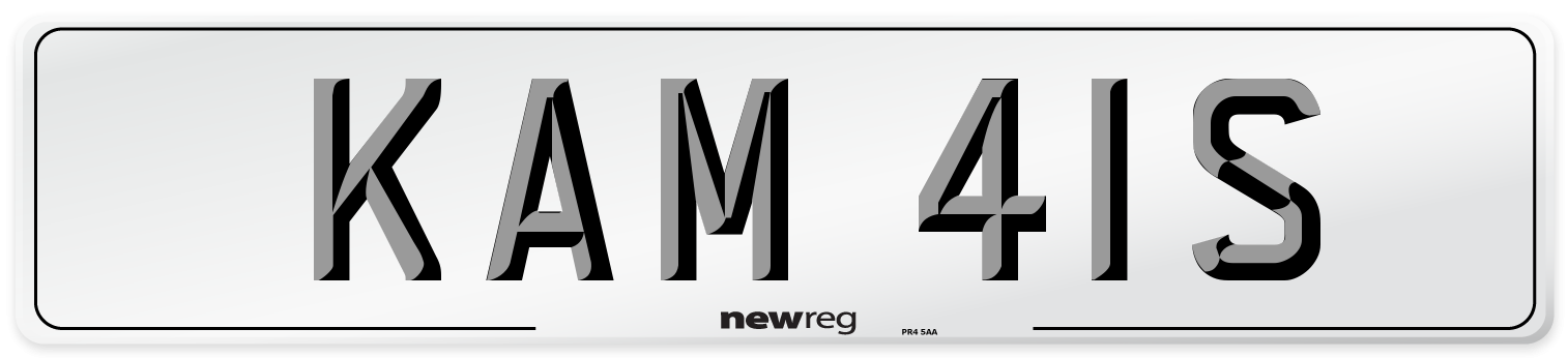 KAM 41S Number Plate from New Reg